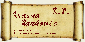 Krasna Mauković vizit kartica